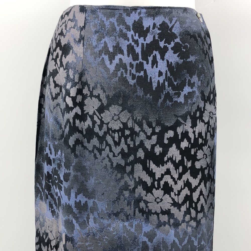 Ilyse Hart blue gray maxi skirt size 12